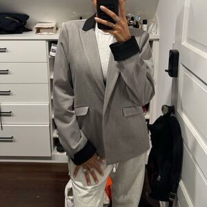 forever 21 Gray Blazer with Black Accents